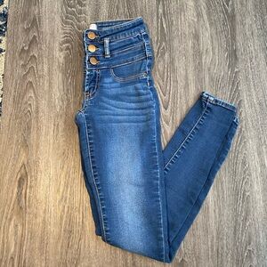 No boundaries dark blue high rise skinny jeans